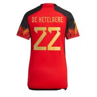 Billiga Belgien Charles De Ketelaere #22 Hemma fotbollskläder Dam VM 2022 Kortärmad